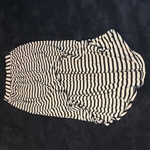 Black and white stripped skirt